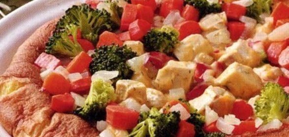 Открытый пирог с курицей