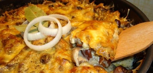 Запеканка грибная