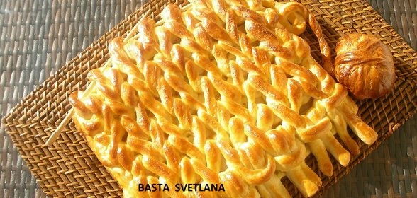 Яблочный пирог Бабушкин шарфик из хрущёвского теста