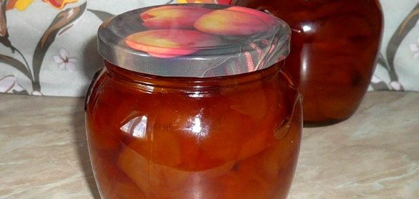 Персиковое варенье дольками