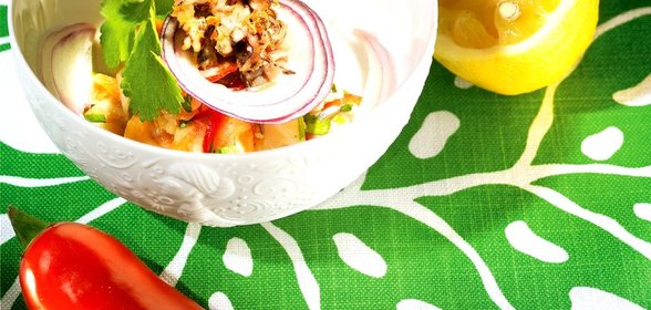 Севиче из скумбрии и лосося