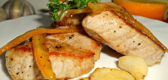 Свиные медальоны в цитрусовой карамели