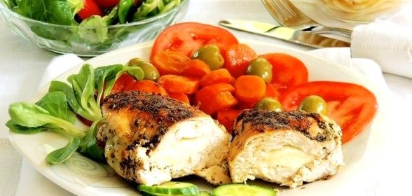 Куриные грудки с моцареллой