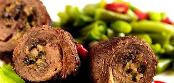 Мясные рулетики с грибами