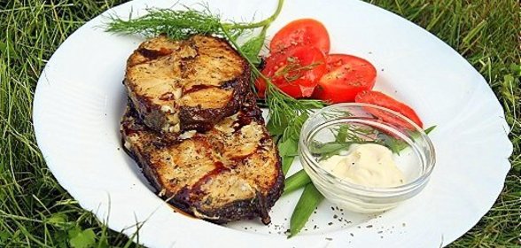 Стейки трески гриль