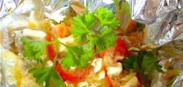 Свиная котлета на косточке запечённая в фольге