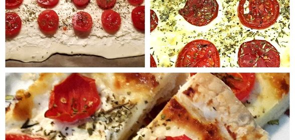 Тарт с помидорами и сливочным сыром