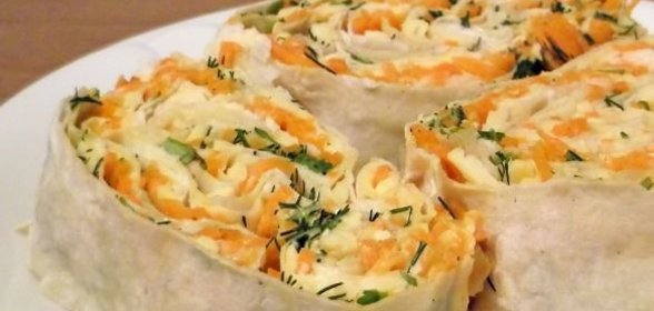 Рулет с корейской морковью