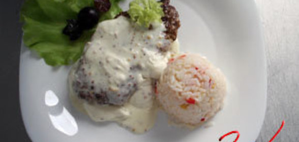 Печень в сливочно-горчичном соусе