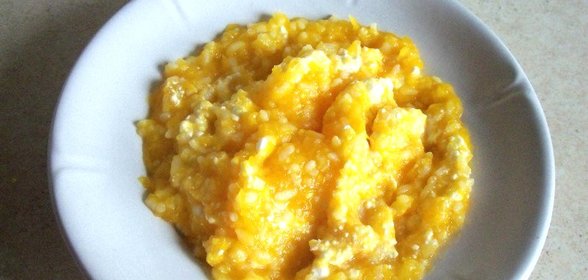 Тыквенная каша с рисом и творогом