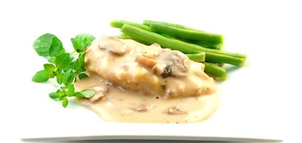 Куриные грудки с шампиньонами