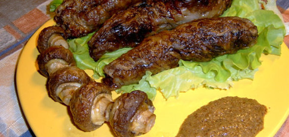 Телячьи рулетики в сальнике (Дуэль)