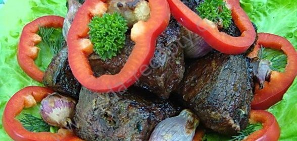 Шашлык из печени
