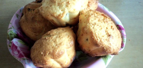 Творожные кексы с изюмом