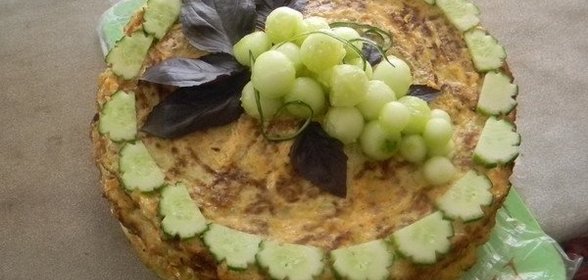 Кабачковый блинный пирог