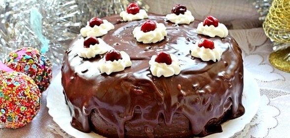 Шифоновый бисквит с вишней