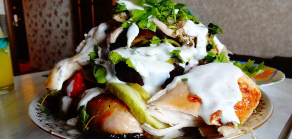 борани с курицей и стручковой фасолью