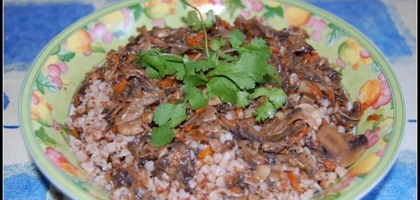 Гречка с грибами