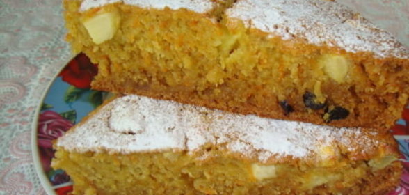 Морковно-овсяный пирог