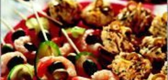 Креветки с оливками