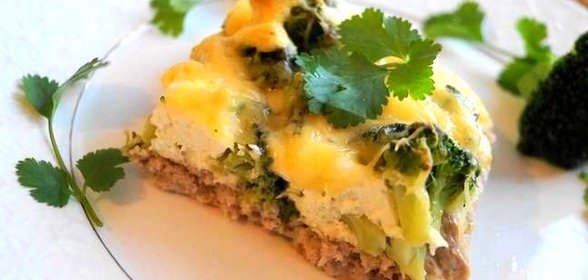 Запеканка из мяса и брокколи