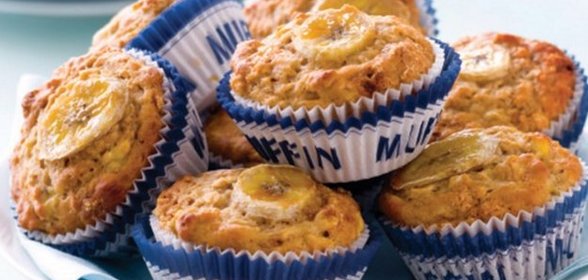 Маффины с бананами и овсяными хлопьями
