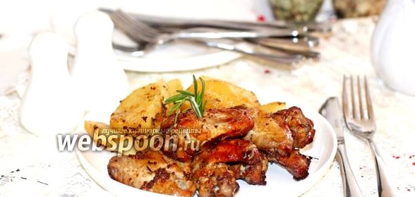 Пикантные запечённые куриные крылышки