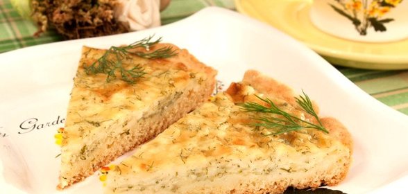 Пирог с сыром и творогом