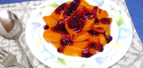 Тыква запеченная с вареньем
