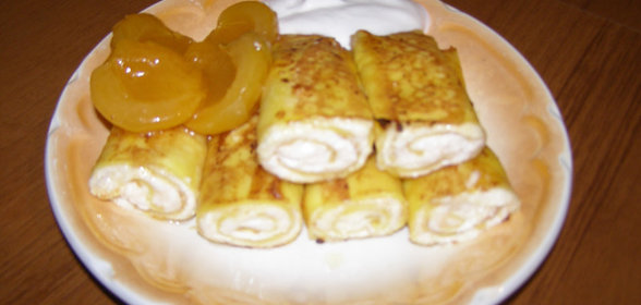 Блины с творогом и абрикосами(вариант)