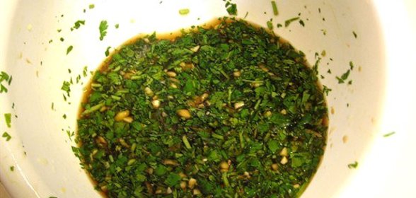 Соус из кинзы и имбиря к шашлыку