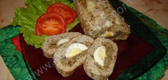 Большой мясной рулет