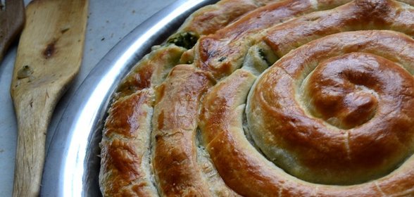 Спанакопита (Пирог с фетой и шпинатом)