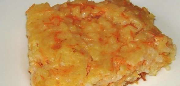 Рисово-морковная каша-крупеник с курагой