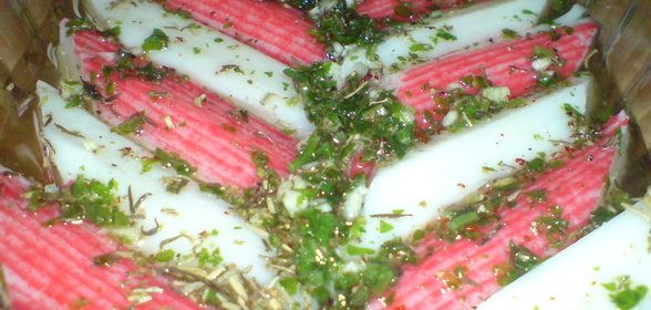 Маринованные ....крабовые палочки/Закуска в стиле Antipasti