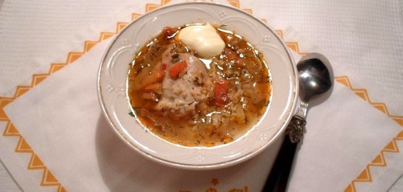 Рассольник с рисом и Лечо