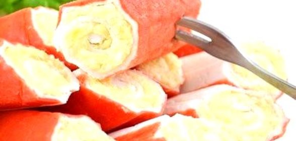 Крабовые палочки фаршированные сыром