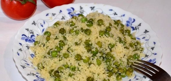 Кус-кус с зеленым горошком