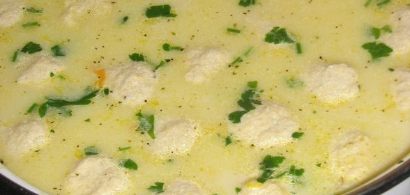 Сырный суп с грибами и фрикадельками