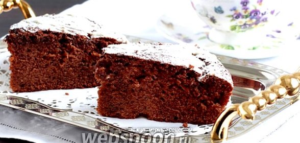 Шоколадный пирог с мятой и вяленой клюквой