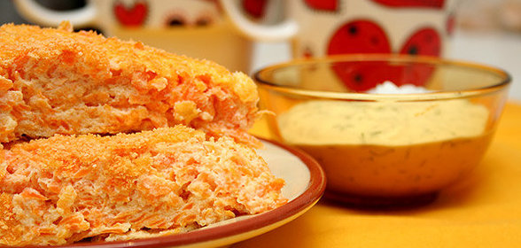 Морковная творожная запеканка