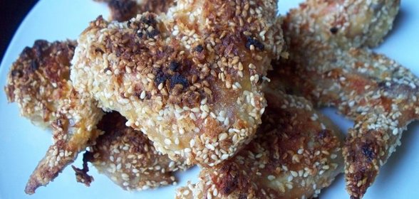 Cranchy sesam chicken wings Куриные крылышки с хрустящей кунжутной корочкой