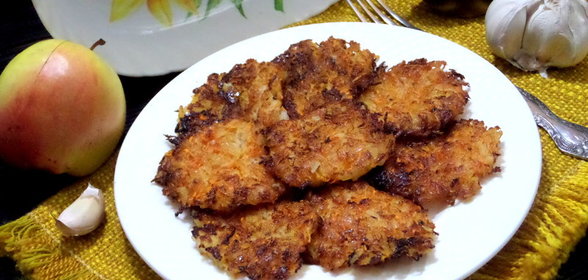 Рисовые оладьи с морковкой и яблоком