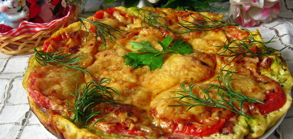 Закусочный пирог Кабачковая пицца