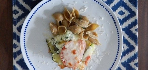 Лазанья с кабачками и помидорами