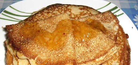 Блины на кефире тонкие с дырочками