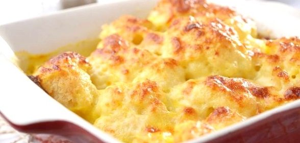 Цветная капуста в сметане с сыром