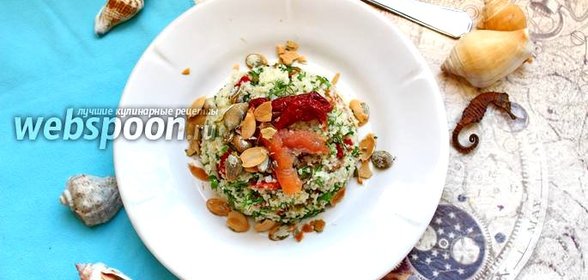 Салат с булгуром и рыбой