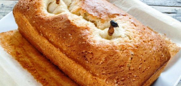Кокосовый кекс с грушами