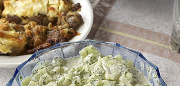 Легкий огуречный салат